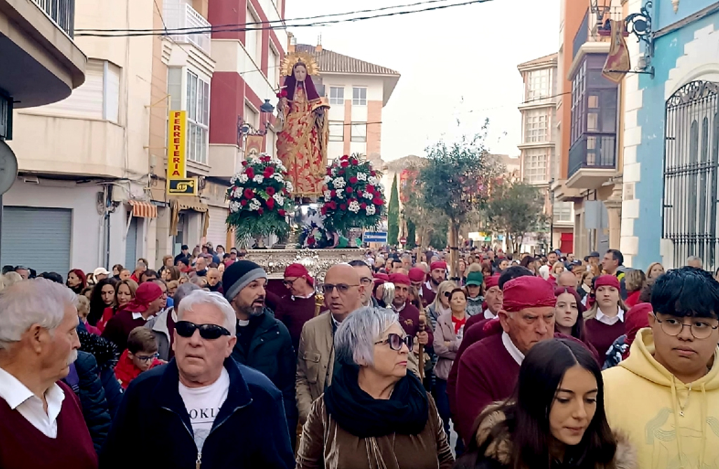 Santa Eulalia regresa a su Santuario el domingo 7 de enero y terminan las fiestas en Totana